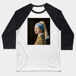 Girl With A Pearl Earring by Johannes Vermeer Baseball T-Shirt